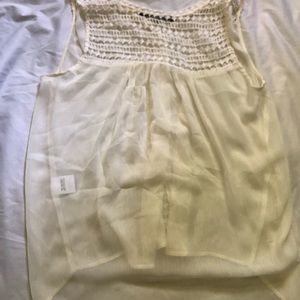 Womens white Lacey tank